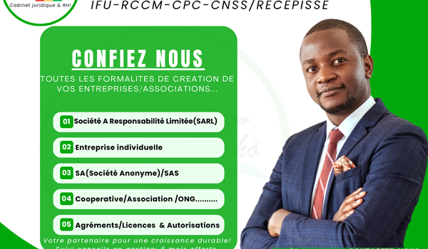 Votre IFU-RCCM-CPC-Récépissé : Cabinet Diamardho vous accompagne dans la création et la formalisation de votre entreprise